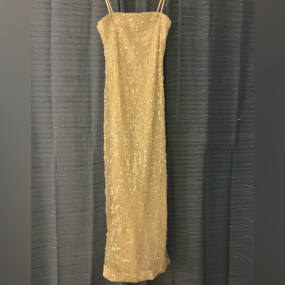 White Sequin Maxi dress